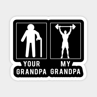 lifting your grandpa my grandpa tee for your grandson granddaughter Magnet