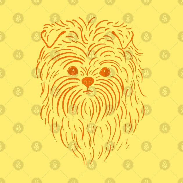 Affenpinscher (Yellow and Orange) by illucalliart