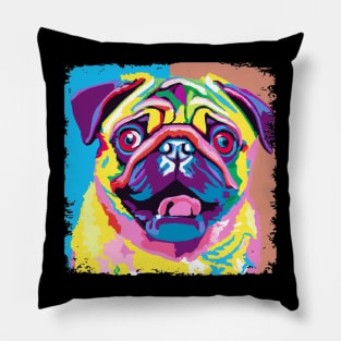 Pug Pop Art - Dog Lover Gifts Pillow