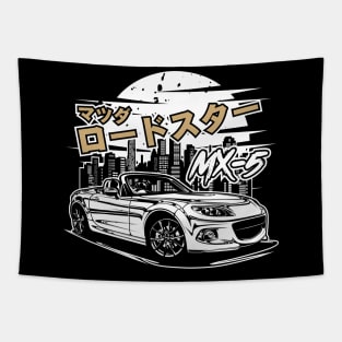 Miata MX-5 Roadster (White Print) Tapestry