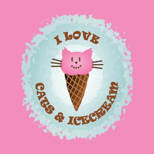 I love cats and icecream! by greenPAWS graphics