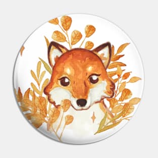 Orange fox Pin