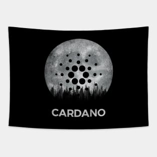 Vintage Cardano ADA Coin To The Moon Crypto Token Cryptocurrency Blockchain Wallet Birthday Gift For Men Women Kids Tapestry