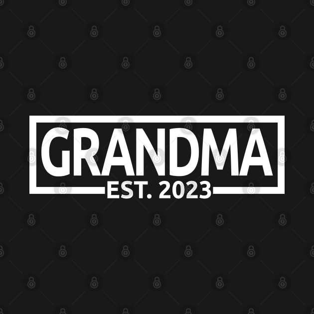 Grandma Est. 2023 - Promoted To Grandma, Grandma To Be - Pregnancy Announcement Gift For Women by Art Like Wow Designs