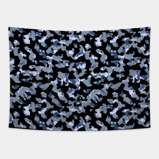 Blue Camouflage Tapestry