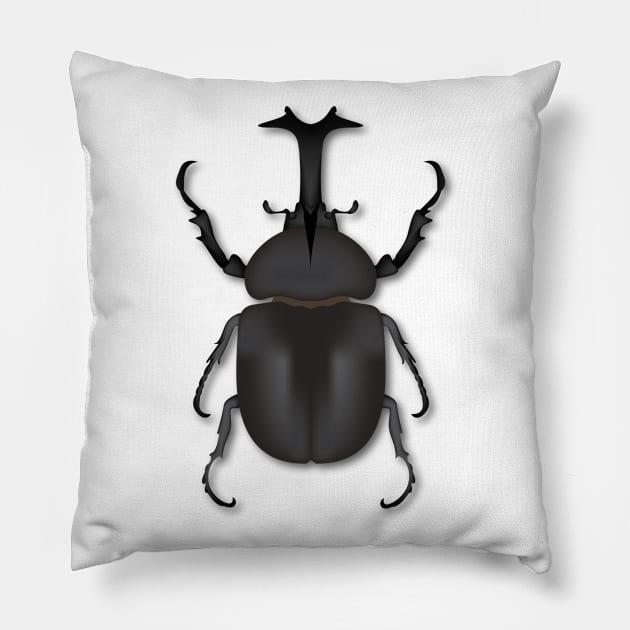 Rhinoceros Beetle Pillow by 397House