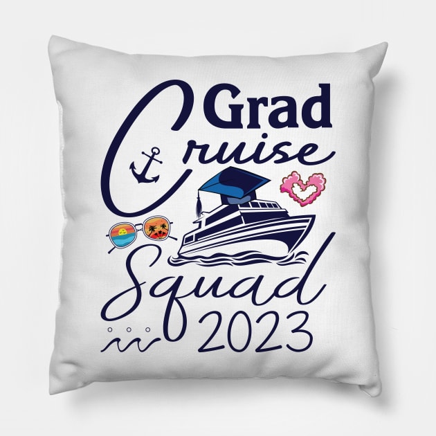 Graduation Cruise 2023 Birthday Party Tee Cruise Graduation Pillow by Sowrav