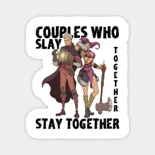 Roleplaying RPG Couple Gift Valentines Day Wizard Barbarian Magnet