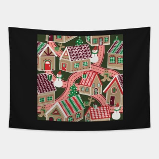 Gingerbread Village Tapestry