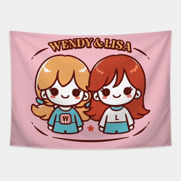 Wendy & Lisa // Fan Design Tapestry by Trendsdk