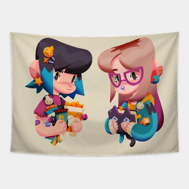 Buddies Tapestry by MaiType