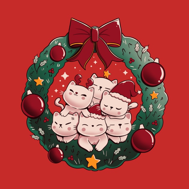 Kitty Garland Cat Christmas by Tobe Fonseca by Tobe_Fonseca