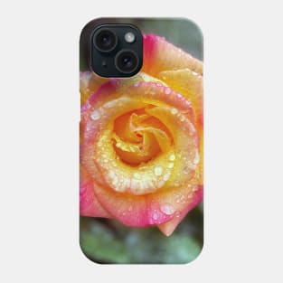 Multicolored Rose in Spring Rain Phone Case