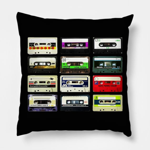 Mixtape T- shirt. Pillow by NineBlack