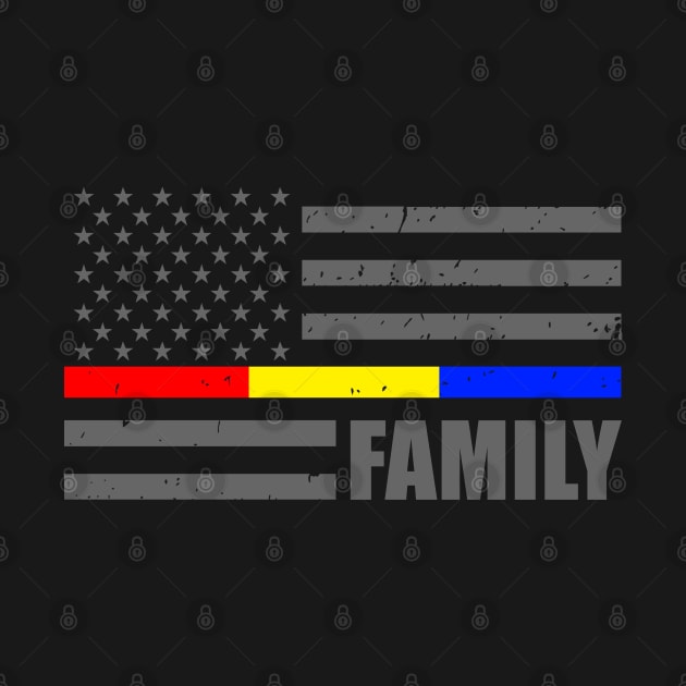 911 Dispatcher Flag - Thin Blue Line - Thin Red Line - Thin Gold Line by bluelinemotivation