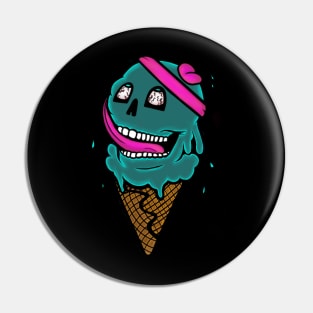 TEAL Skull Cone Pin