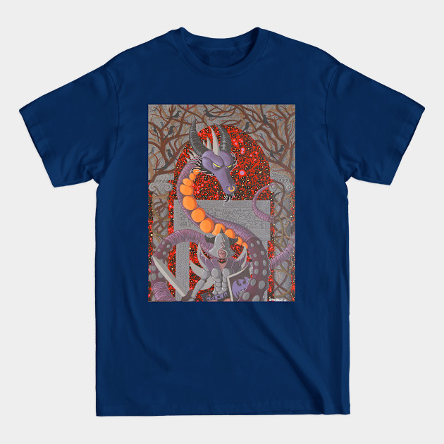 Lady and the serpent King - Fantasy Artwork - T-Shirt