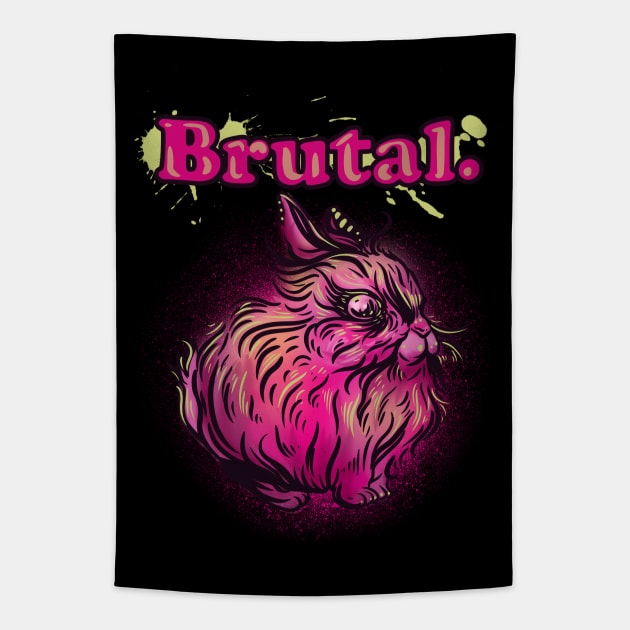 Brutal Chubby Bunny Tapestry by Manfish Inc.