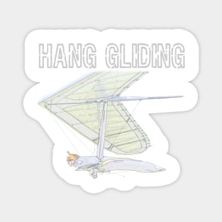 Hang Gliding Color Sketch Magnet