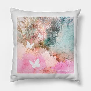 Cotton Candy Forest Butterfly Shrine Pillow