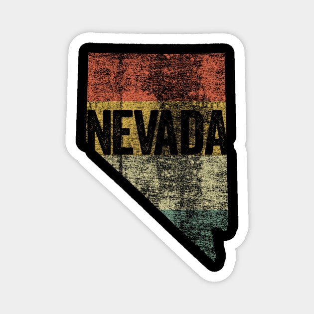 Nevada Retro 80s Distressed Vintage Sunset Magnet by Hashtagified