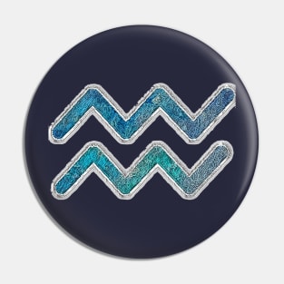 Aquarius sign Pin