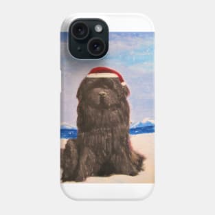 Christmas Newfoundlland Dog Phone Case