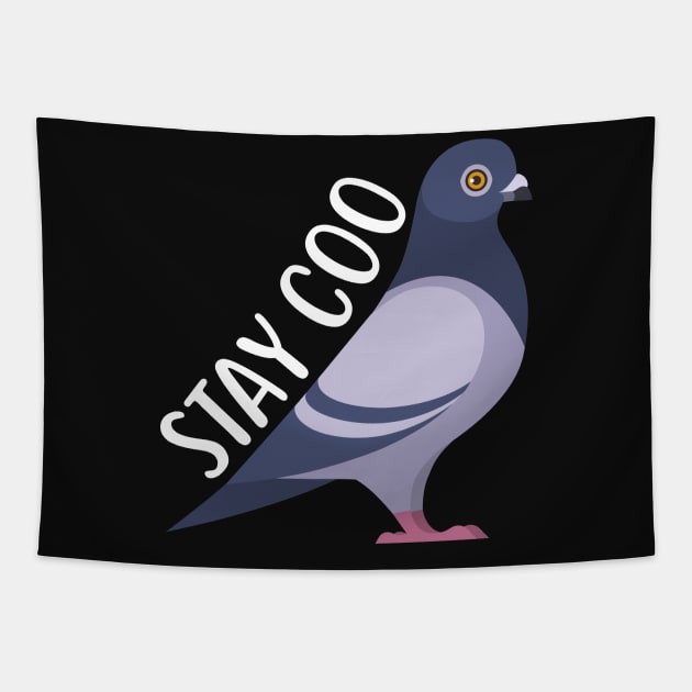 Pigeon: Stay Coo Tapestry by Psitta