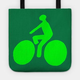 Green bicycle Tote