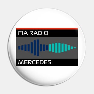 "Blue Flag" Mercedes Radio Message Design Pin