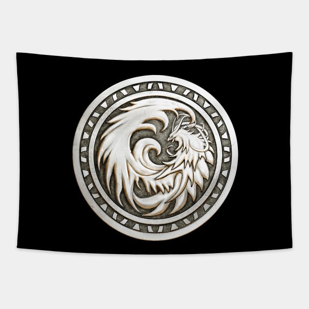 Phoenix Coin silver Tapestry by chriskar