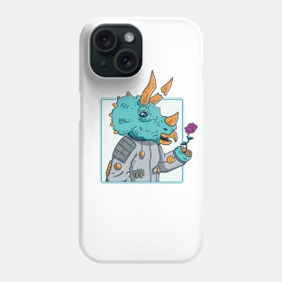 Triceratops Astronaut Phone Case