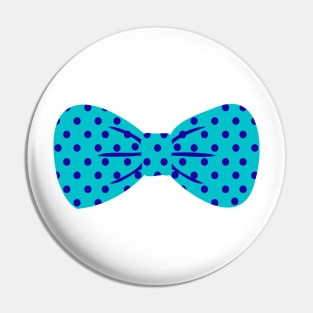 teal and dark blue bowtie Pin