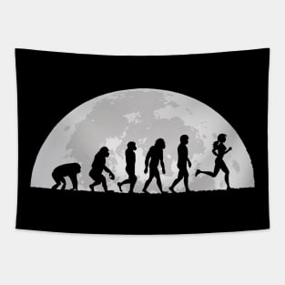 Running Evolution Moon for Runners Tapestry