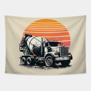 Concrete Mixer Truck Tapestry