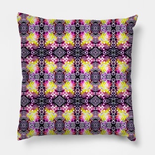 Bright Primitive Abstract Pattern Pillow