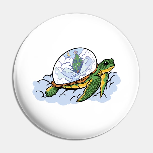 Christmas Turtle P R t shirt Pin by LindenDesigns