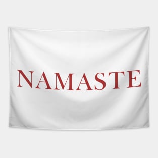 Namaste Serif Red Text Tapestry