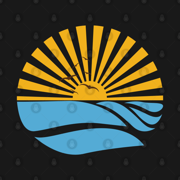 Sunset Cloud Landscape Summer Logo by Art by Ergate