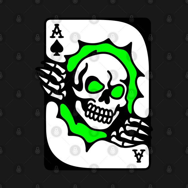 Skull ace of spades by Bojes Art