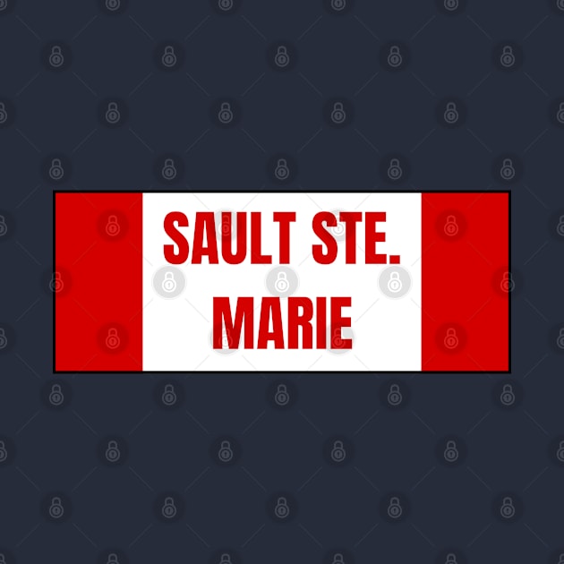 Sault Ste. Marie City in Canadian Flag Colors by aybe7elf