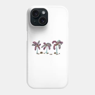 Playful Palms and Coconuts - Purple & Teal Phone Case