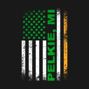 Irish American Flag PELKIE, MI T-Shirt