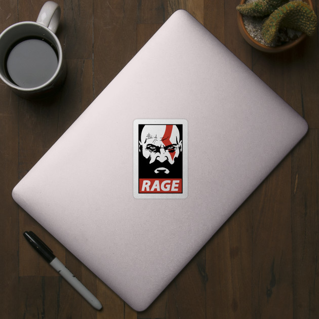 Spartan Rage - God Of War 4 - Sticker