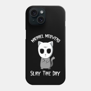 Slasher Horror Movie Humor Spooky Cute Cat Pun Phone Case