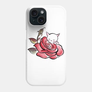 Rose cat Phone Case