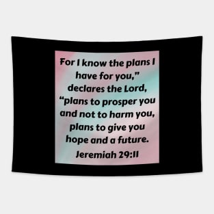 Bible Verse Jeremiah 29:11 Tapestry