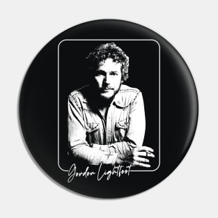 Gordon Lightfoot / Retro Style Fan Design Pin