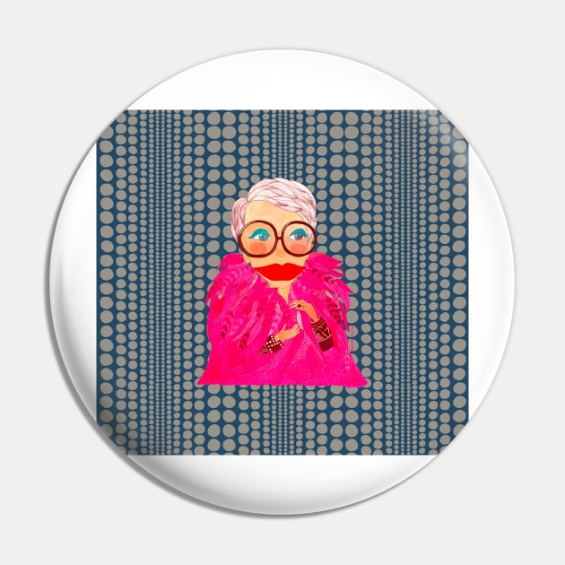 A chic Iris Apfel inspired Item Pin by Angie16bkk