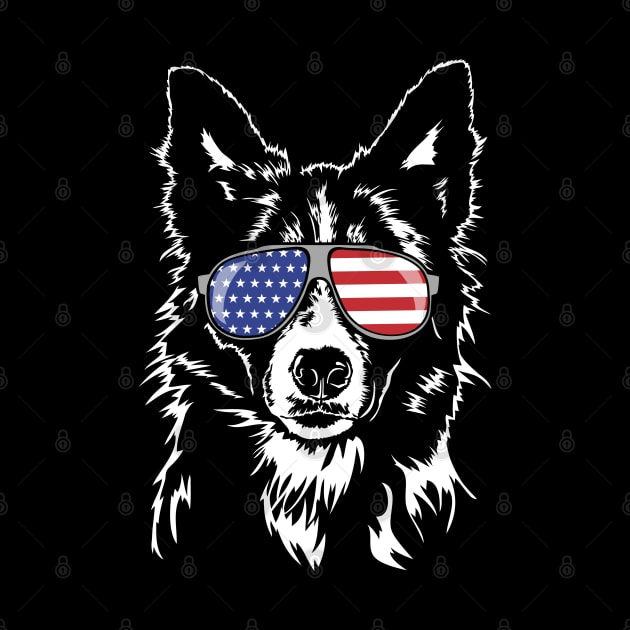 Funny Proud Border Collie American Flag sunglasses by wilsigns